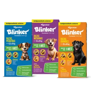 Empaque Blinker, antiparasitario para perros